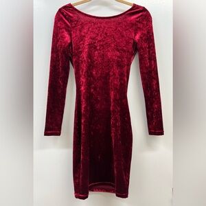 Halloween SEXY Red Crushed Velvet Mini